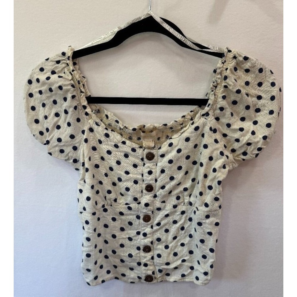 Monteau LA - Y2K Polka Dot Crop Top - SzSmall
